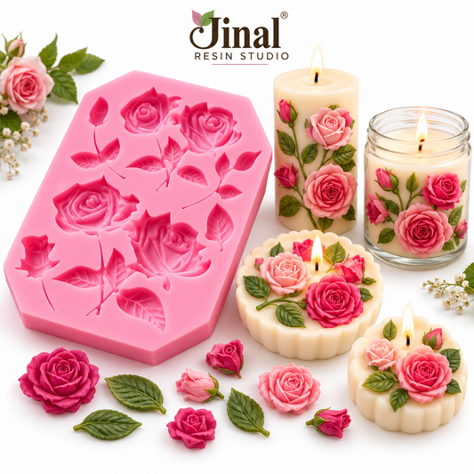 11 Cavity Rose Flower Silicone Mould