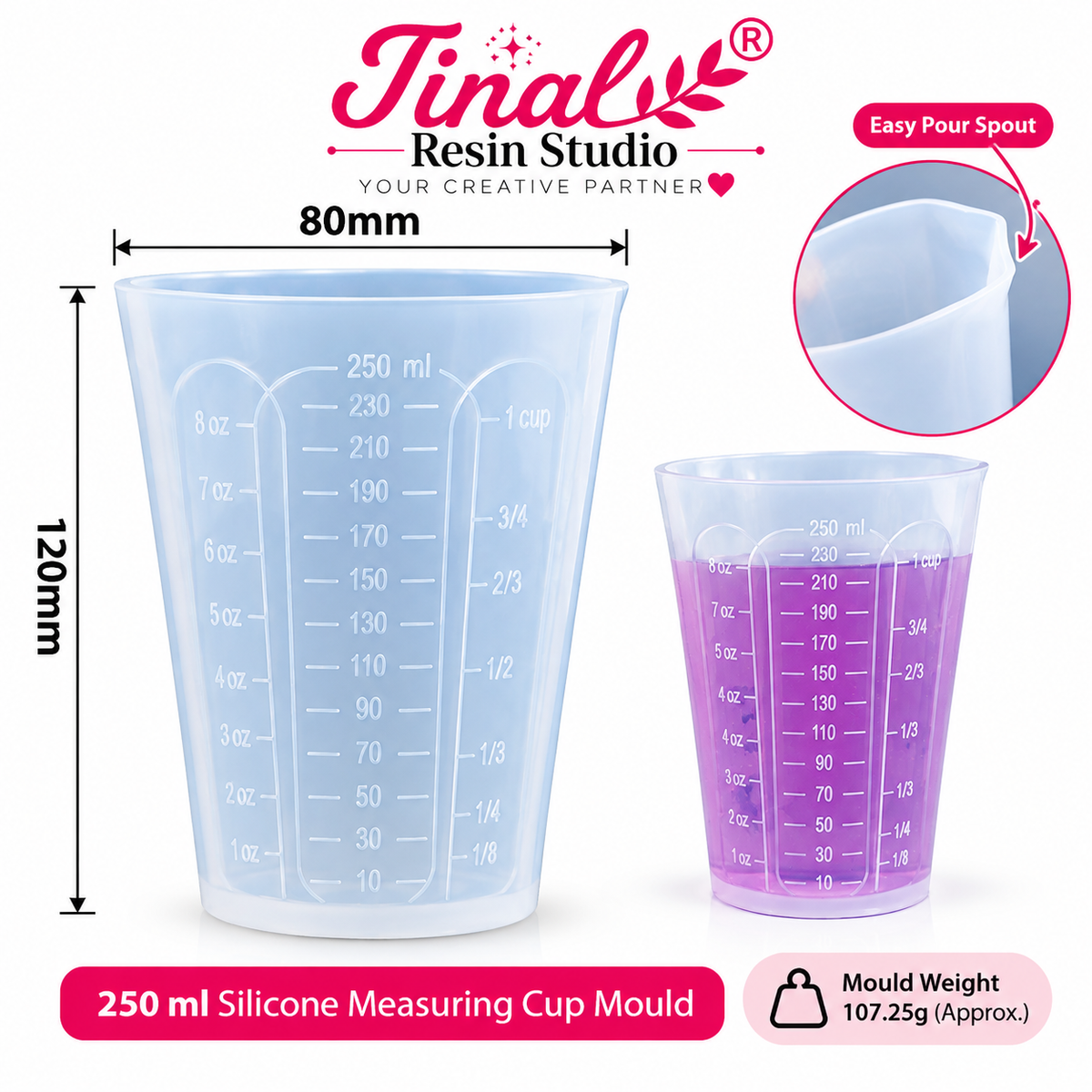 250 ml measuring silicon cup