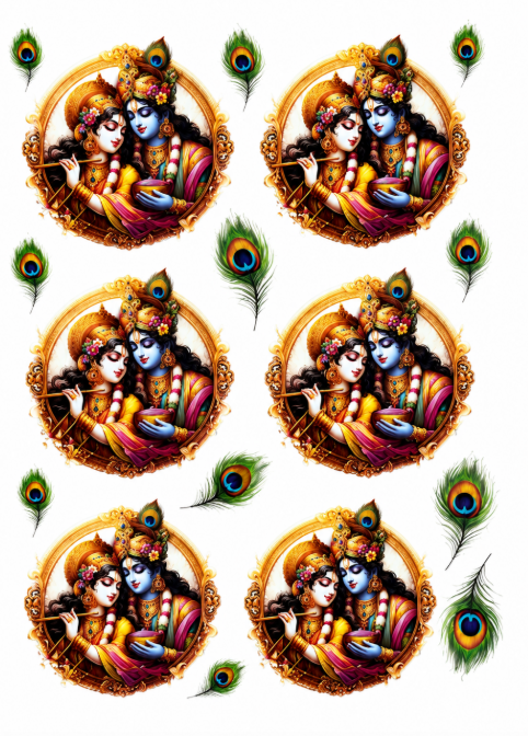 Shree Krishna Radha Ji UV DTF Sticker
