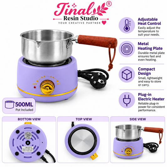 Electric Wax Melting Heater with 500 ml Stainless Steel Pot