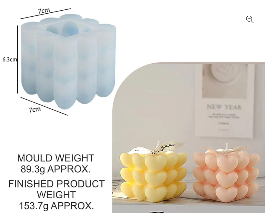 Love Rubik's cube candle mould