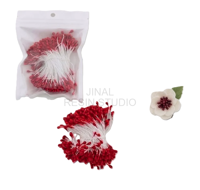 Red Polons approx 270 pcs 3 mm