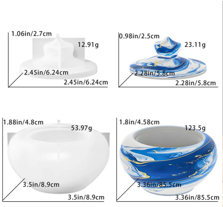 Round Teapot & Storage Box Mould