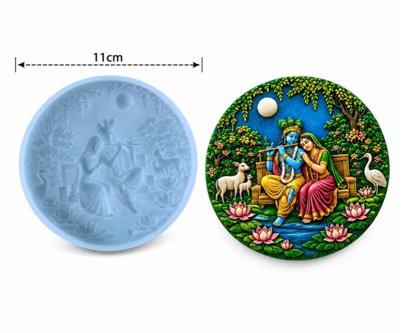 Radha Krishna Round DIY Mould