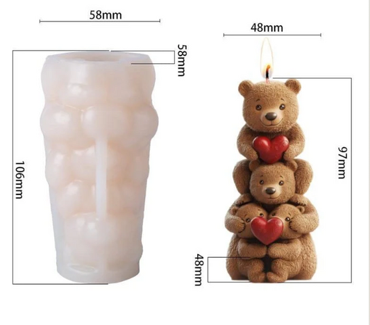 Teddy Bear Candle Mould (HM0273)