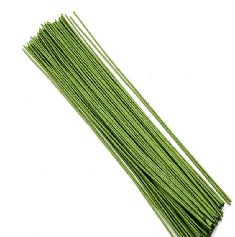 Thin Paper Coated Light Green Stem Wire 1.2 mm