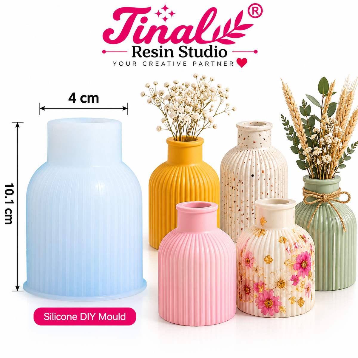 Planter & Flower Vase Mould for Resin and Concrete Art SM0544