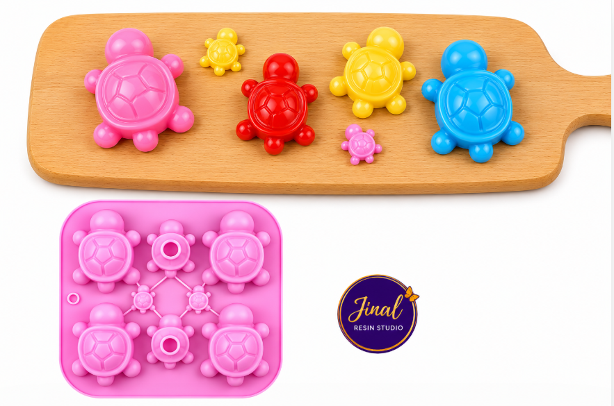 8 Cavity Small & Large Turtles Handmade Mould