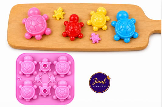 8 Cavity Small & Large Turtles Handmade Mould