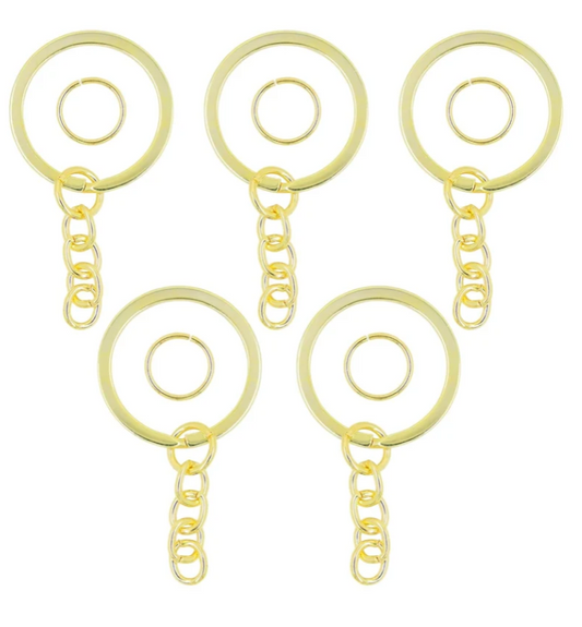 Big 30mm Keychain With Connecter Ring