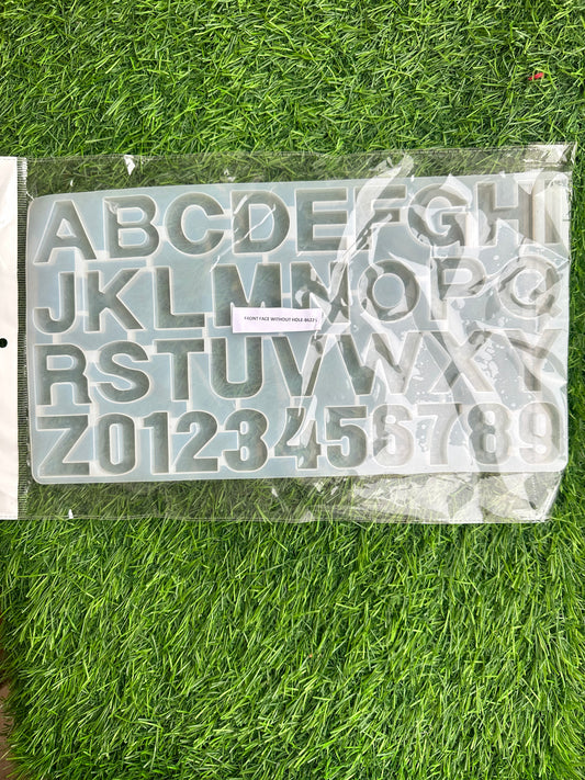 Alphabet mould without hole