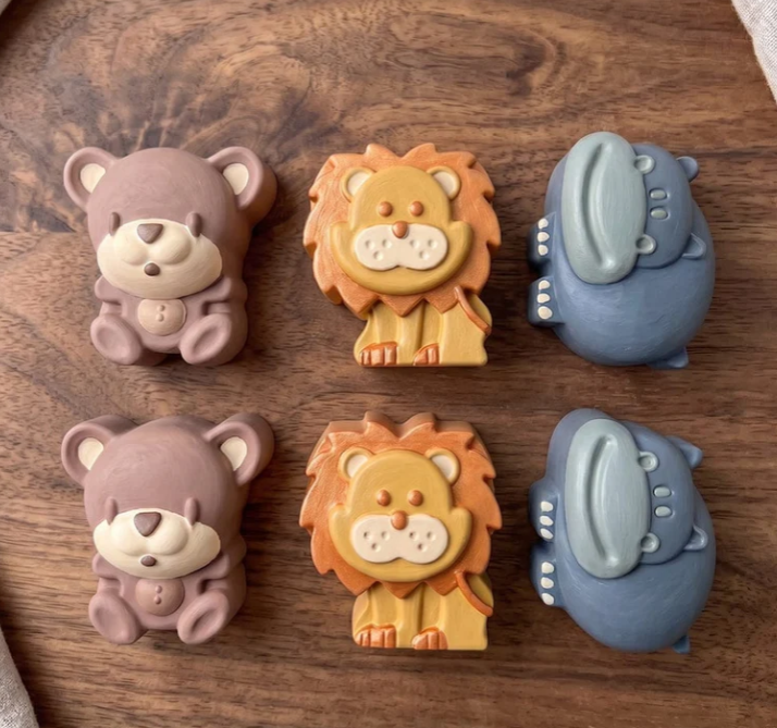 Lion, Bear & Hippo Silicone Mould