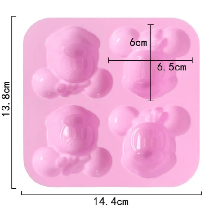 4-Cavity Minnie Mouse DIY mould