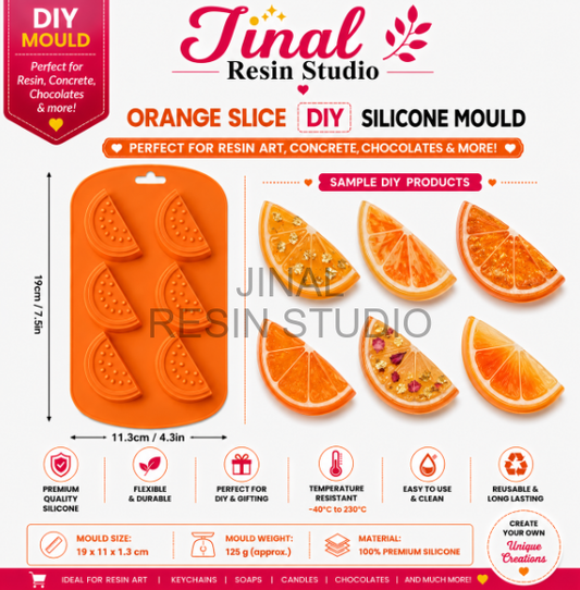 6 Cavity Orange DIY Mould