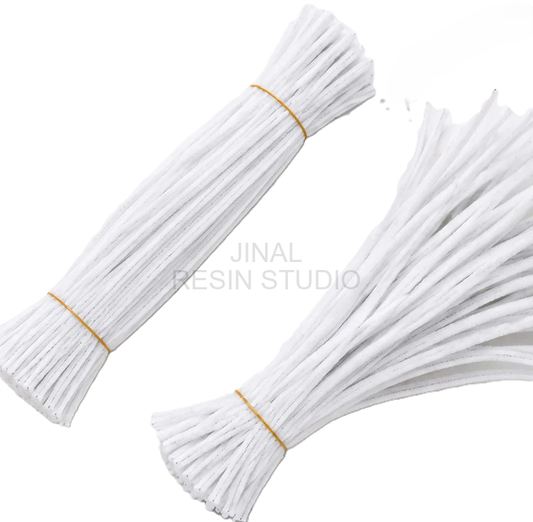 White Pipe Cleaners 8MM